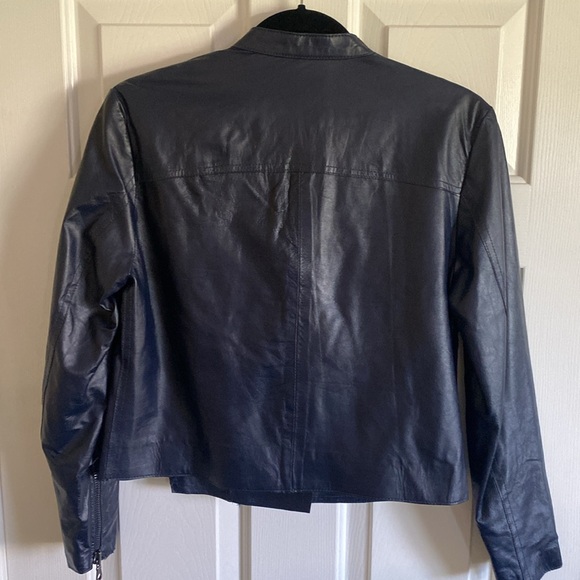 NWOT 3.1 Phillip Lim for Target blue leather motto jacket - Picture 6 of 7